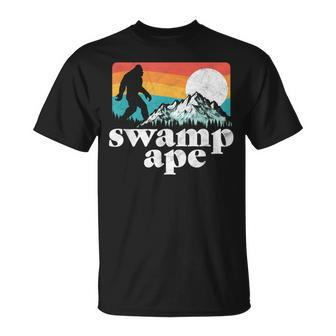 Swamp Ape Florida Bigfoot Mountains Retro T-Shirt | Mazezy