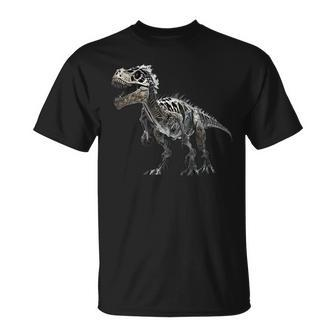 T-Rex Skeleton Dino Bones Paleontologist Fossil Dinosaur Unisex T-Shirt | Mazezy