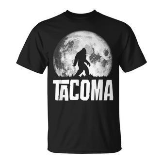 Tacoma Bigfoot Vintage Full Moon Retro Squatch State Pride Unisex T-Shirt | Mazezy