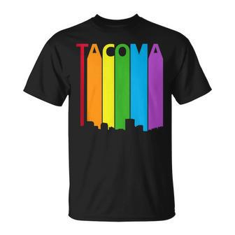 Tacoma Skyline Lgbt Pride Unisex T-Shirt | Mazezy
