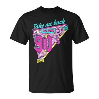 Take Me Back To The 90S Raised In 1990S Retro Cassette Party 90S Vintage Designs Funny Gifts Unisex T-Shirt | Mazezy