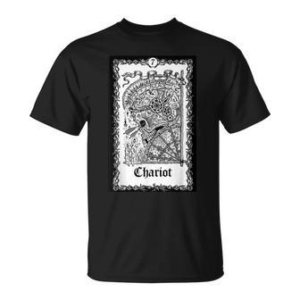 Tarot Card The Chariot Skull Goth Punk Magic Occult Tarot T-Shirt | Mazezy