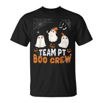 Team Pt Boo Crew Cute Ghost Halloween Physical Therapy Bats T-Shirt - Monsterry DE