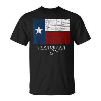 Texarkana Tx Distressed Flag Vintage Texas T-Shirt | Mazezy