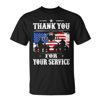 Thank You For Your Service Patriotic Veterans Day T-Shirt | Seseable UK