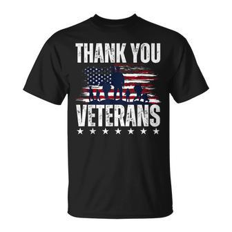 Thank You Veterans Day Memorial Day Partiotic Military Usa T-Shirt | Seseable UK