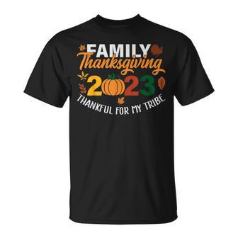 Thankful For My Tribe Thanksgiving Family T-Shirt | Mazezy UK