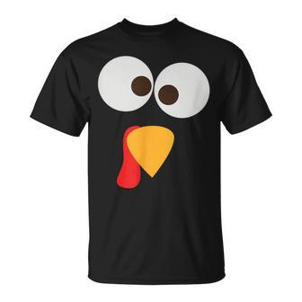 Thanksgiving Matching Family Pajama Turkey Face T-Shirt | Mazezy