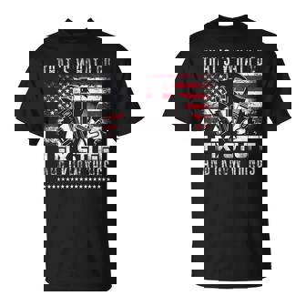 Thats What I Do I Fix Stuff And I Know Things American Flag Unisex T-Shirt | Mazezy