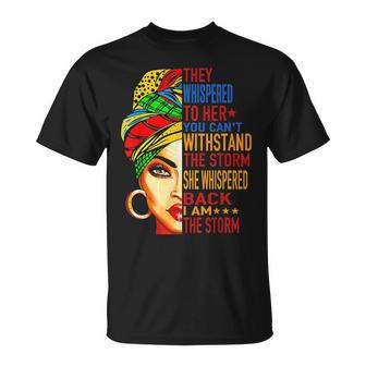 They Whispered To Her Melanin Queen Lover Gift Unisex T-Shirt | Mazezy