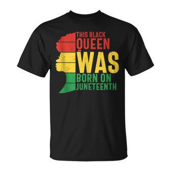This Black Queen Was Born On Junenth Afro Gemini Birthday Unisex T-Shirt | Mazezy DE