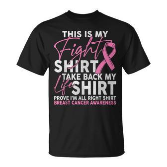 This Is My Fight Breast Cancer Fighter Pink Boxing Glove Unisex T-Shirt | Mazezy