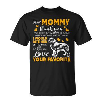 Tibetan Terrier Dear Mommy Thank You For Being My Mommy 2 Unisex T-Shirt - Monsterry