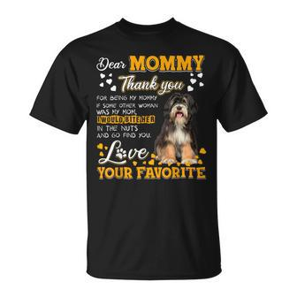 Tibetan Terrier Dear Mommy Thank You For Being My Mommy Unisex T-Shirt - Monsterry