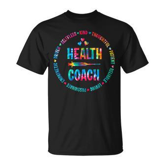 Tie Dye Health Coach Medical Assistant Nutritionist T-Shirt | Mazezy