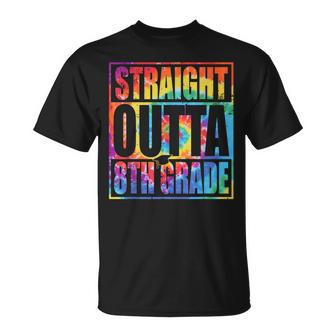 Tie Dye Straight Outta 8Th Grade Graduation Class Of 2023 Unisex T-Shirt | Mazezy