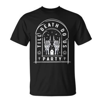 Till Death Do Us Party For Bachelor Halloween T-Shirt - Monsterry UK