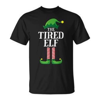 Tired Elf Matching Group Christmas Party T-shirt - Thegiftio UK