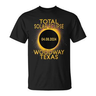 Total Solar Eclipse 2024 Woodway Texas Path Of Totality T-Shirt | Mazezy