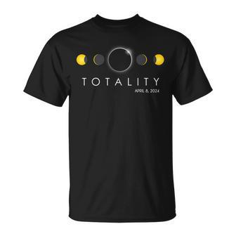 Total Solar Eclipse April 8 2024 Phases Totality Unisex T-Shirt - Seseable