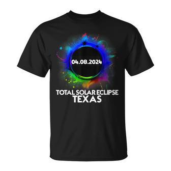Total Solar Eclipse Texas 2024 Colorful American Totality Unisex T-Shirt - Seseable