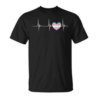 Transexual Heart Transgender Heartbeat Ekg Pulse Trans Pride  Unisex T-Shirt