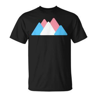 Transgender Pride Mountains Lgbtq Minimalist Trans Ftm Mtf Unisex T-Shirt | Mazezy