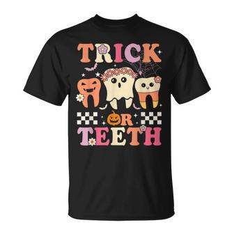 Trick Or Th Dental Treat Dentist Assistant Halloween T-Shirt - Monsterry DE