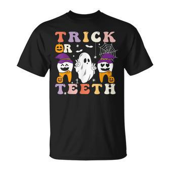 Trick Or Th Halloween Costumes Dental Assistant Dentist T-Shirt - Monsterry DE