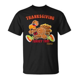 Trot Squad Turkey Family Thanksgiving 2023 Running Marathon T-Shirt | Mazezy