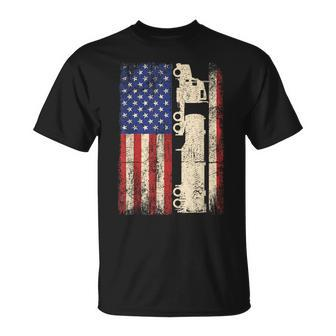Truck Driver Usa American Flag Patriotic Trucker Men T-Shirt - Thegiftio UK