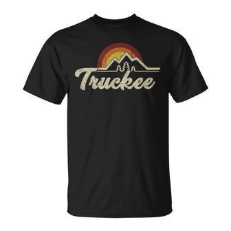 Truckee California Tahoe Retro Vintage Idea Souvenir T-Shirt | Mazezy