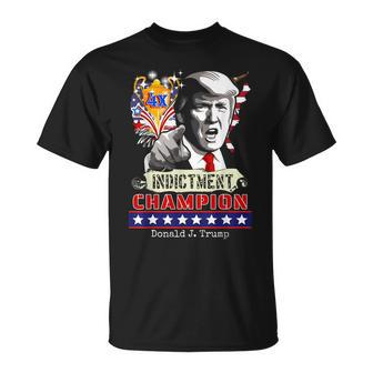 Trump 4-Time Indictment Champ T-Shirt | Mazezy