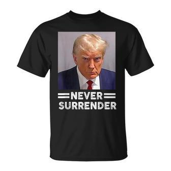 Trump Shot Never Surrender Trump Vote 2024 T-Shirt | Mazezy