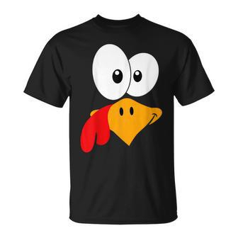 Turkey Face Thanksgiving Day 2023 Matching Family Costume T-Shirt | Mazezy