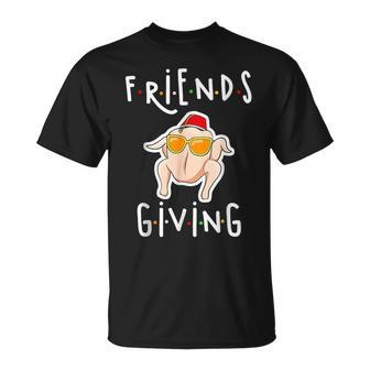 Turkey Friends Giving Happy Friendsgiving Thanksgiving T-Shirt - Seseable