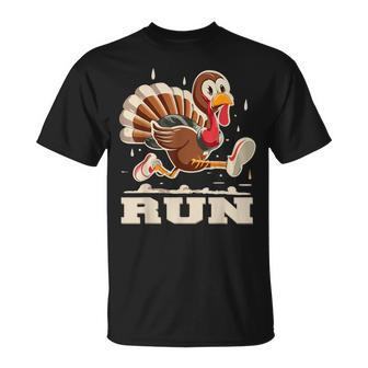 Turkey Run Costume Thanksgiving Running Turkey Trot T-Shirt | Mazezy