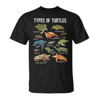 Turtle Lover Reptile Pet Turtle Types Of Turtles T-Shirt - Seseable