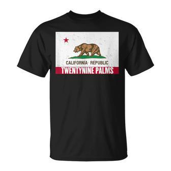 Twentynine Palms California Distressed Ca Republic Flag T-Shirt | Mazezy