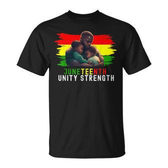 Twin Dad Fathers Day Junenth Unity Strength Quote Unisex T-Shirt | Mazezy