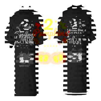 Twins Halloween Pregnancy Cute Twins Pumpkin Pregnant Unisex T-Shirt | Mazezy