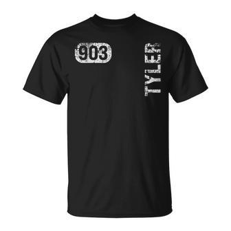 Tyler Texas 903 Area Code Vintage Retro T-Shirt | Mazezy