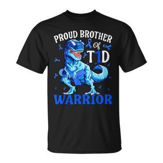 Type 1 Diabetes Proud Brother Of A T1d Warrior T-Shirt | Mazezy