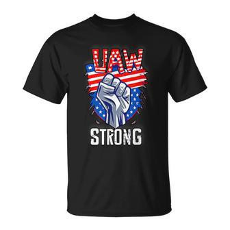 Uaw Strong United Auto Workers Strike Union Support Red T-Shirt - Seseable
