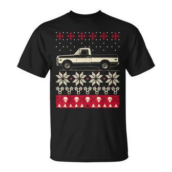 Ugly Christmas Sweater Classic American Pickup Truck T-Shirt | Mazezy CA