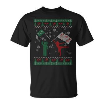 Ugly Christmas Sweater Color Guard Winter Guard T-Shirt | Mazezy UK