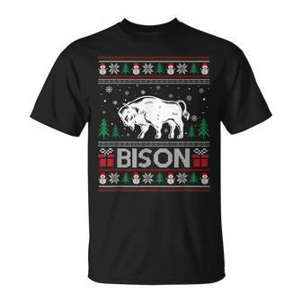 Ugly Christmas Sweater Bison Ugly Xmas T-Shirt - Monsterry UK