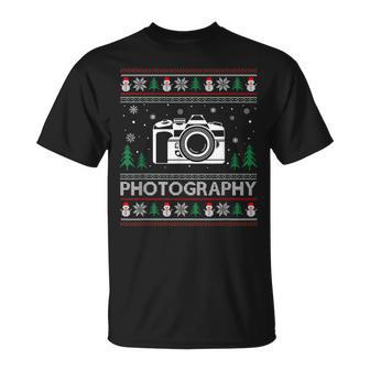 Ugly Christmas Sweater Photography Ugly Xmas T-Shirt - Monsterry