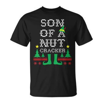 Ugly Christmas Sweater Son Of A Nutcracker Novelty T T-Shirt - Monsterry UK
