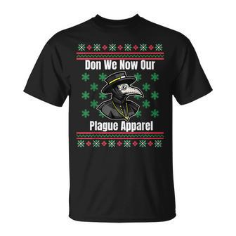 Ugly Christmas Sweater Style Plague Doctor T-Shirt | Mazezy